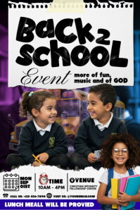 Back To School Fun Day Poster template