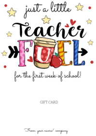 White Teacher Appreciation A6 Template