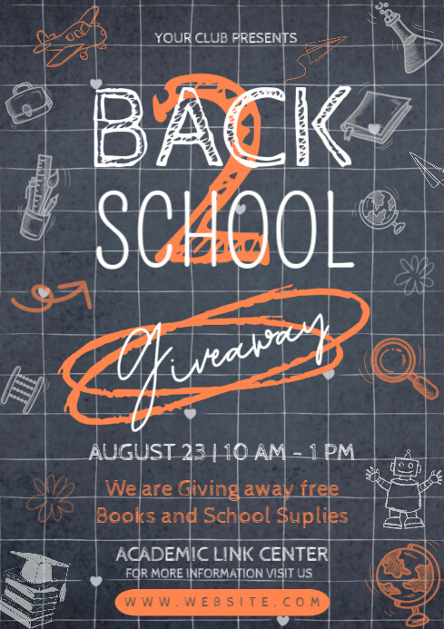 Back To School Giveaway A4 template