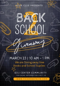 Back To School Giveaway A4 template