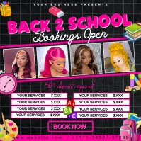 Czarny Back to School Services Instagram-bericht Template