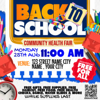 Back to School Health Fair Instagram na Post template