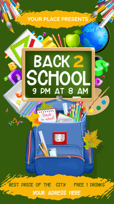 Back To School Instagram Story template