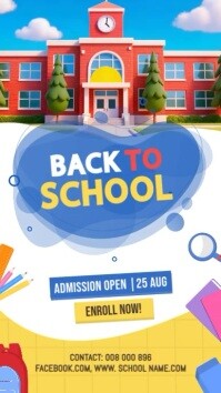 Back To School Instgram Story Banner Instagram-verhaal template