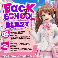 BACK TO SCHOOL KAWAII BLAST Instagram-bericht template