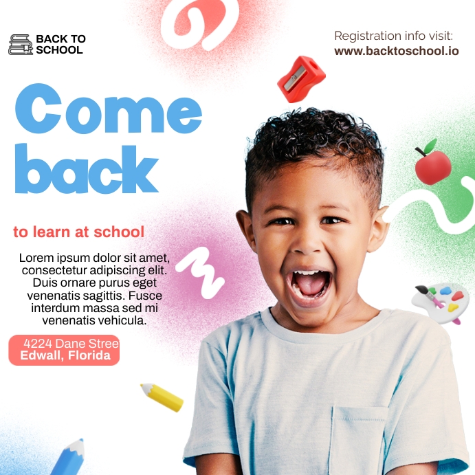 Getting Back To Learning Back To School Learning Template | PosterMyWall