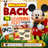 Branco Back to School Event โพสต์บน Instagram Template
