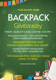Back To School Menu A4 template