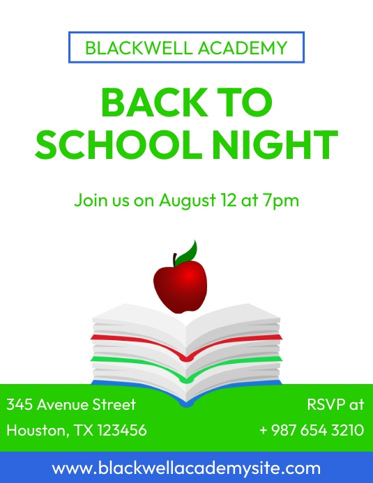 Back to School Night Template | PosterMyWall