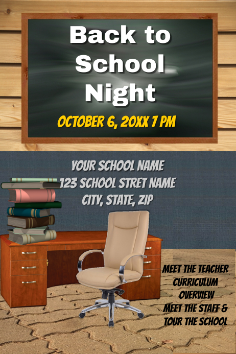 Back To School Night Template PosterMyWall