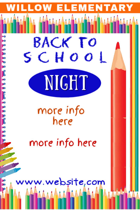Back to School Night Poster Template | PosterMyWall Back to School Night Poster Template | PosterMyWall
