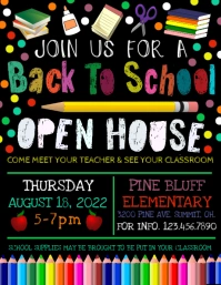 BACK TO SCHOOL OPEN HOUSE FLYER Pamflet (VSA Brief) template
