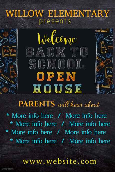 Back to School Open House Poster Template | PosterMyWall
