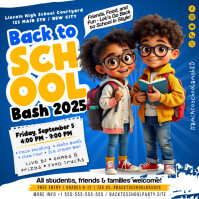 Back to School Party Banner Instagram Plasing template