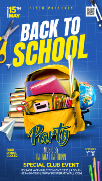 back to school party História do Instagram template