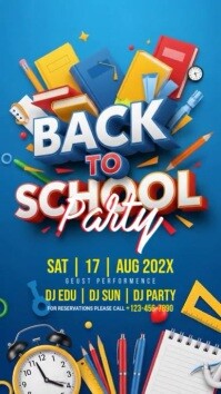 Back to School Party Reel de Instagram template