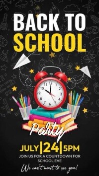 Back to School Party Reel de Instagram template