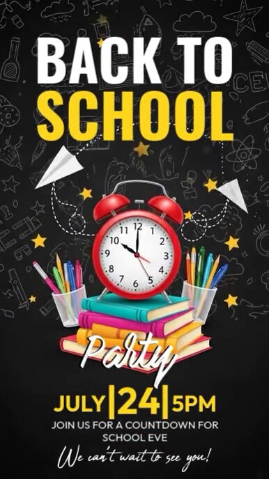 Back to School Party Reel do Instagram template