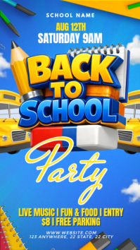 BACK TO SCHOOL PARTY Facebook Story template