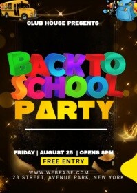 Back to school party A6 template