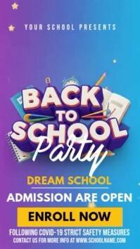 Back to School Party Instagram Reel template