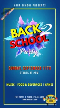 Back to school party digital template Digitale display (9:16)