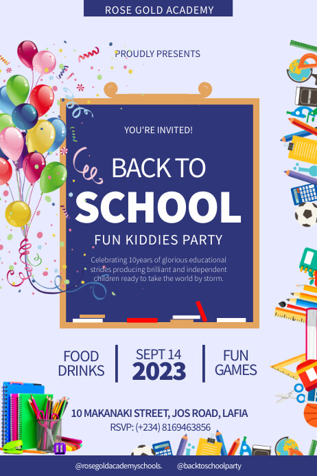 Image 7 for Back To School Party Flyer Template