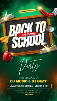 Back to School Party Flyer Instagram-Story template