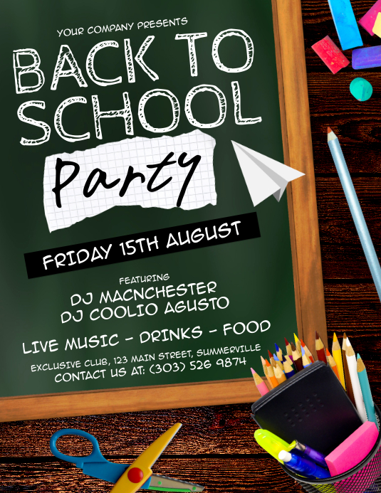 Image 5 for Back To School Party Flyer Template