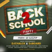 Back to School Party Instagram Post template
