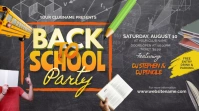 Back to School Party Twitter Post template