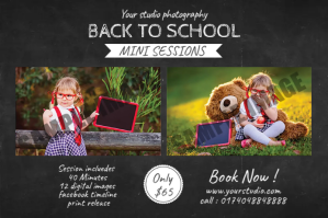 Back To School Photography Mini Session Label template