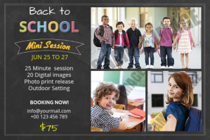 Back To School Photography Mini Session Label template