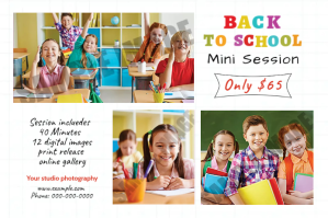 Back To School Photography Mini Session Label template