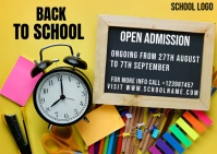 Back to school poster ad design Postcard template