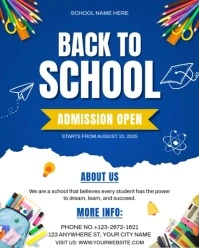 back to school poster admission open Instagram Portrait template