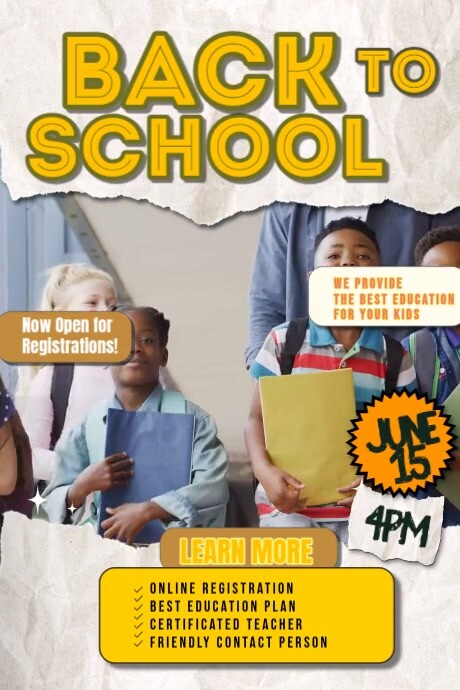 Back To School Poster Plakat template