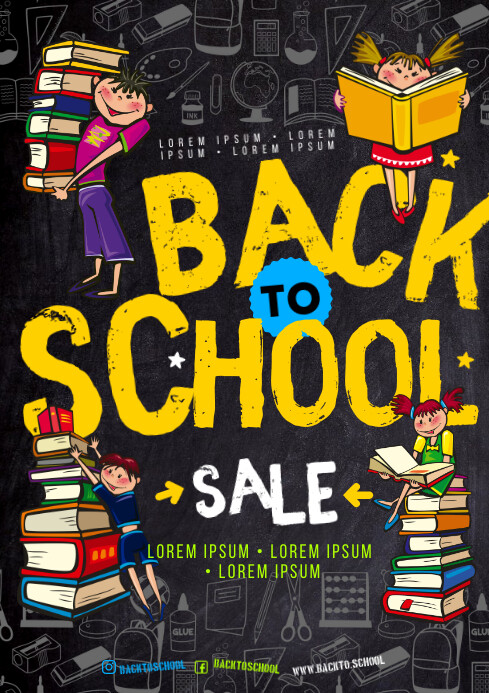 BACK TO SCHOOL POSTER A4 template