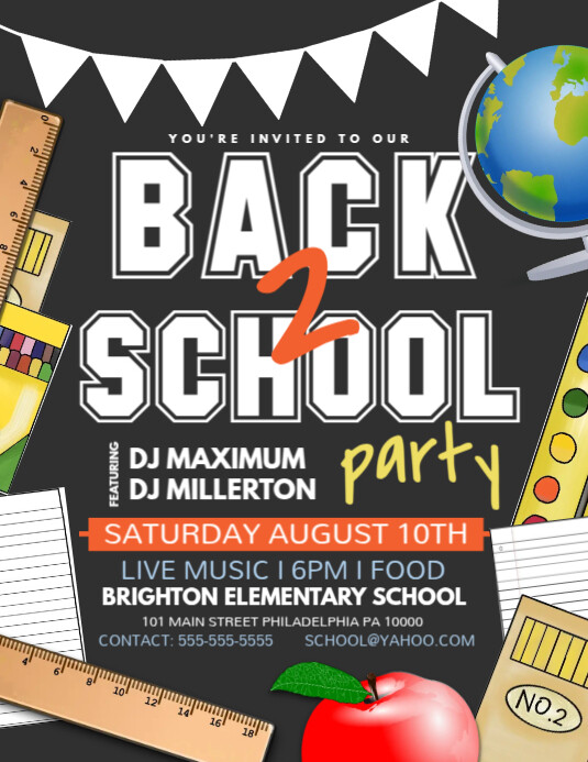 Customize 3 430 Back To School Templates Customize 3 430 Back To School Templates