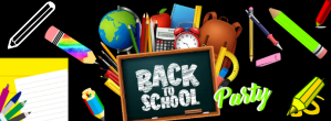 Zwart Back to school poster template Facebook Cover Photo