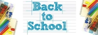 Back to school Facebook-omslagfoto template