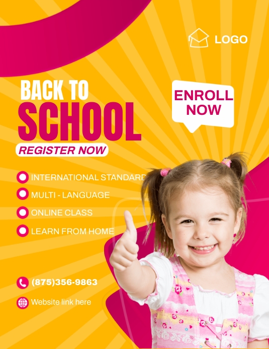 Register Form Flyer Back To School Register Template | PosterMyWall