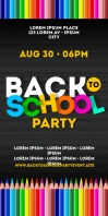BACK TO SCHOOL ROLL-UP Roll-up-Banner 3 x 6 Zoll template