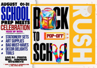 Back to School Rush: Pop-Off Prep Party A4 template