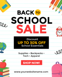Putih Back to School Sale Instagram Portrait Template