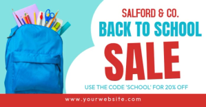 Wit Back to School Sale Facebook Shared Image Template