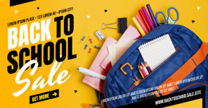 BACK TO SCHOOL SALE BANNER Изображение, которым поделились на Facebook template