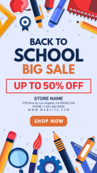 back to school sale Instagram Story template