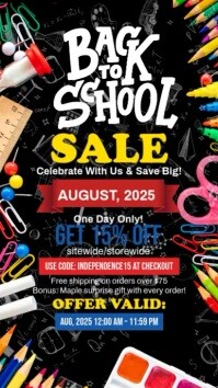 Back To School Sale Reel Instagram template