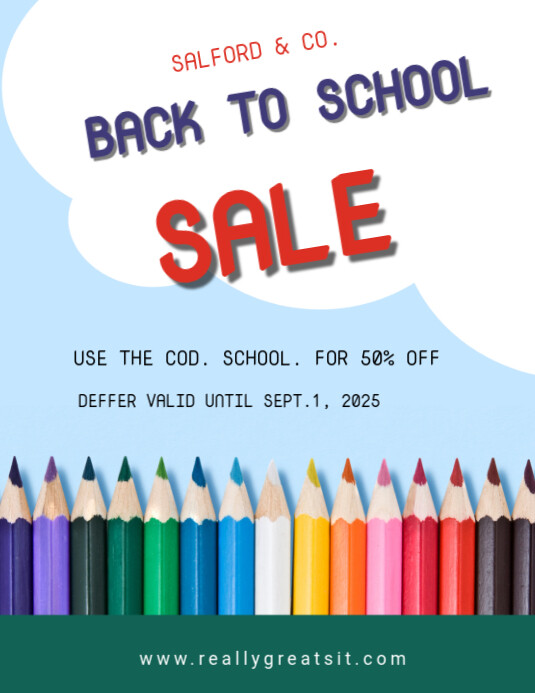 Back to school sale Template | PosterMyWall